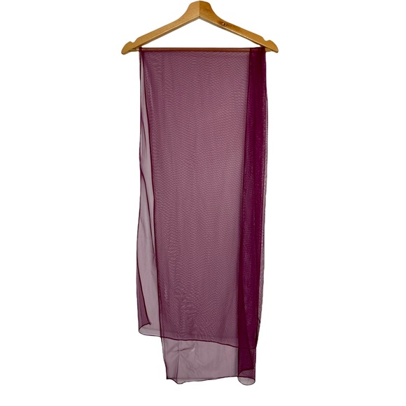 IVONNE D BY MON CHERI RASPBERRY 1 SHOULDER RUCHED TULLE SWEETHEART TRUMPET GOWN - Picture 15 of 15